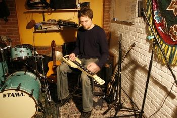 Hanging out in my studio, c. 2009
